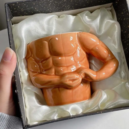 Muscle Man Funny Mug, Novelty Gift Cup for Boyfriend and Friends